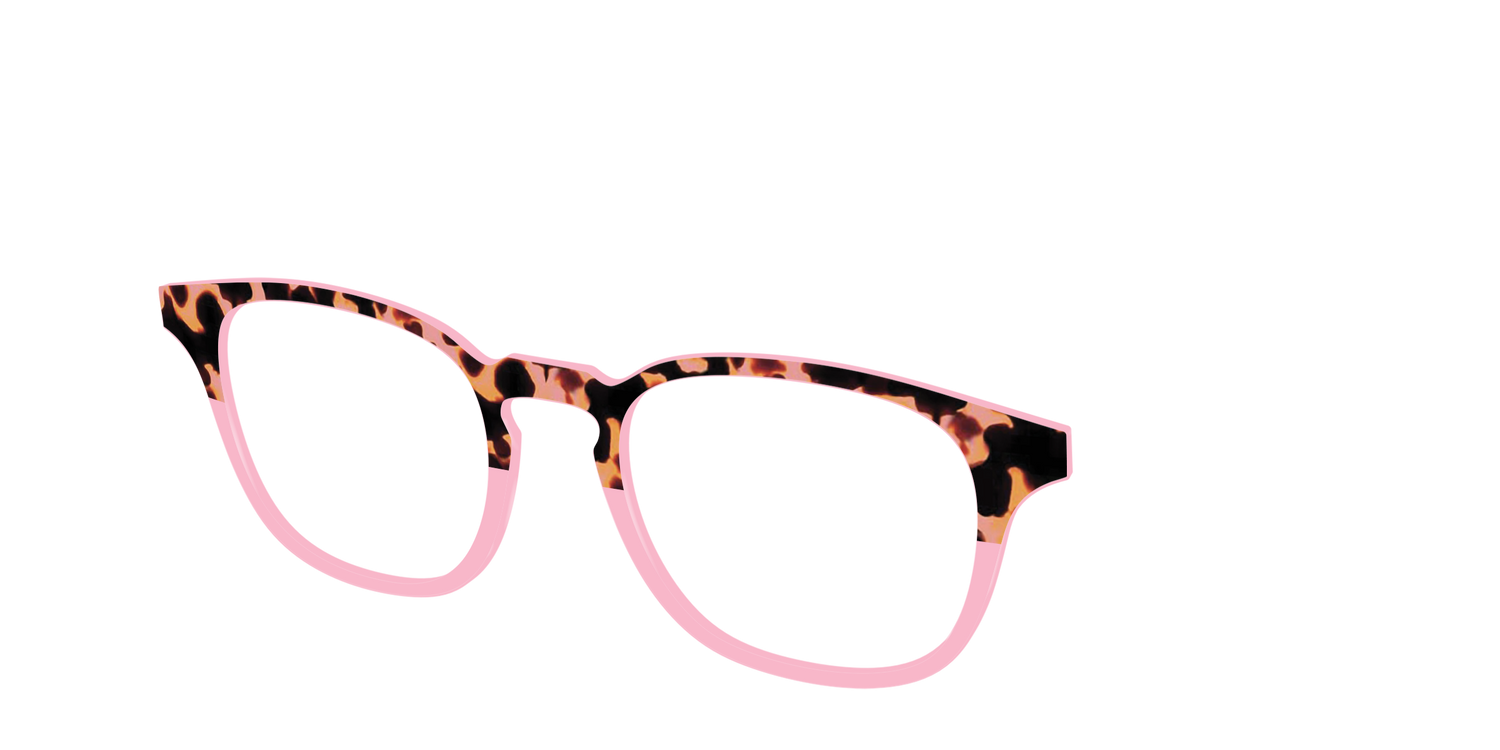 The Punch Tortoise Crystal Split - Angle Top Image - Pair Eyewear
