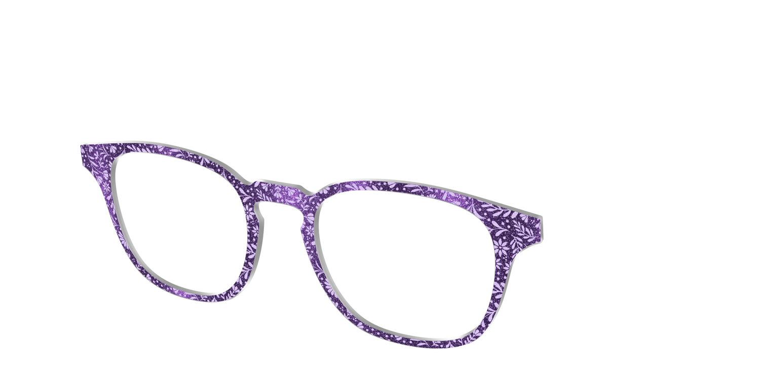 The Purple Shimmer Botanical - Angle Top Image - Pair Eyewear