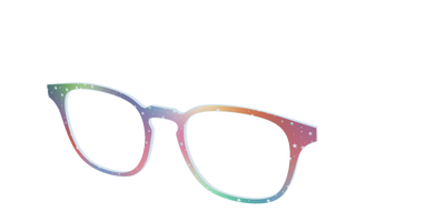 The Rainbow Holographic Celestial - Angle Top Thumbnail - Pair Eyewear