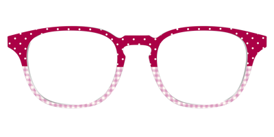 The Raspberry Pin Dot Split - Front Top Thumbnail - Pair Eyewear