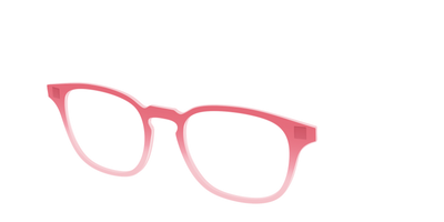The Red to Coral Gradient Crystal - Angle Top Thumbnail - Pair Eyewear