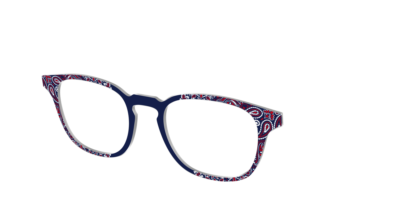 The Red White & Blue Bandana - Angle Top Image - Pair Eyewear