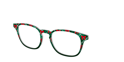 The Ribbon-Clad Plaid - Angle Top Thumbnail - Pair Eyewear