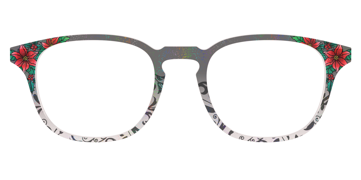 The Romantic Poinsettia Holographic Crystal - Front Top Image - Pair Eyewear