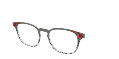 The Romantic Poinsettia Holographic Crystal - Angle Top Thumbnail - Pair Eyewear