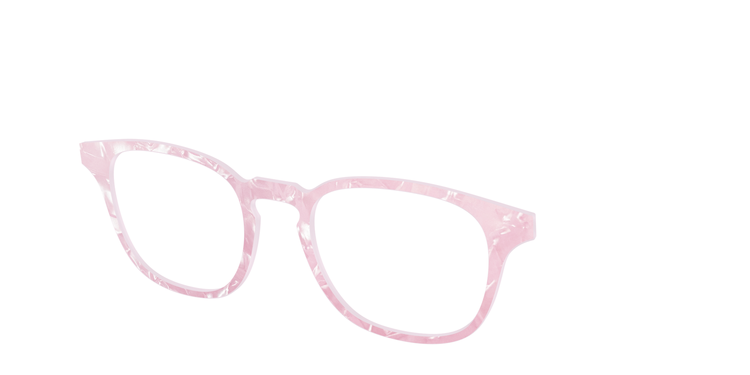 The Rose Quartz Pearl Marble - Angle Top Image - Pair Eyewear