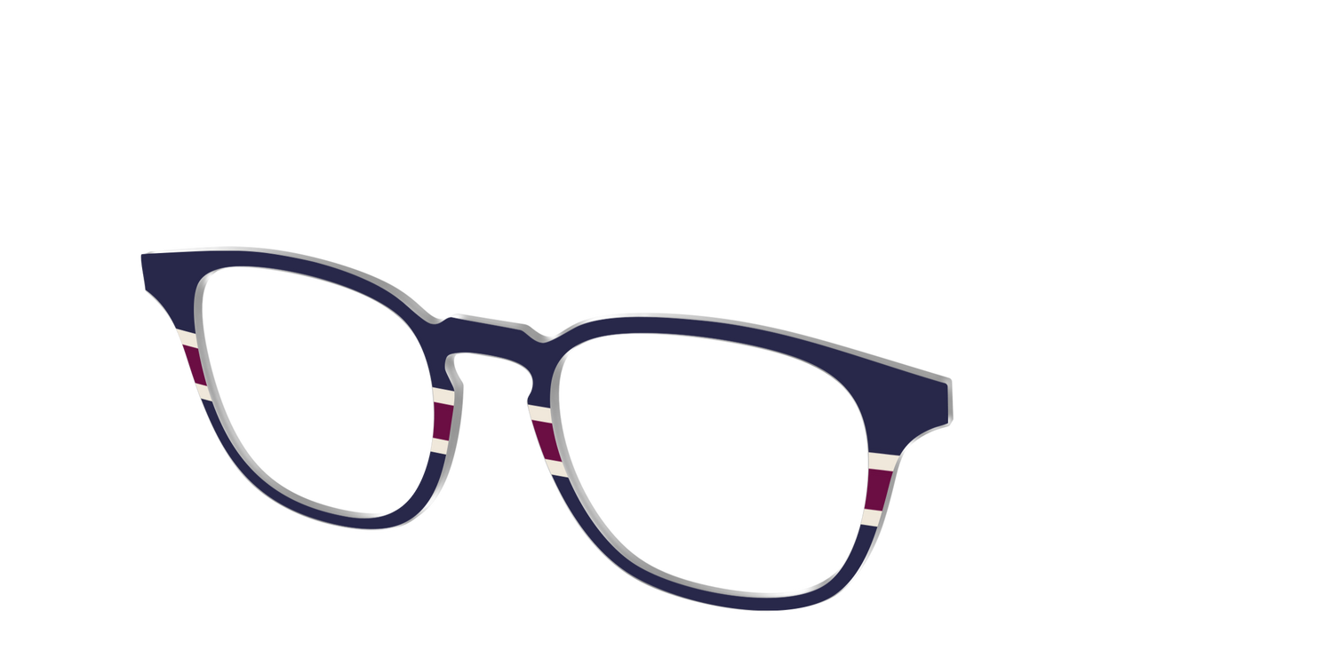 The Rugby Stripes - Angle Top Image - Pair Eyewear