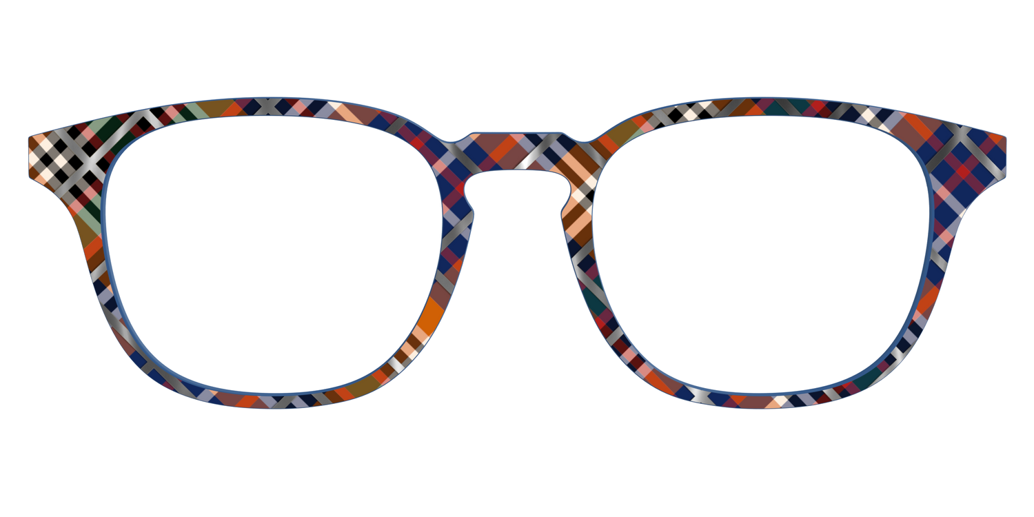 The Scholastic Plaid with Foil - Front Top Image - Pair Eyewear
