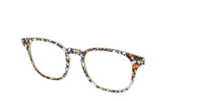 The Seashell Tortoise with Holographic Glitter - Angle Top Thumbnail - Pair Eyewear