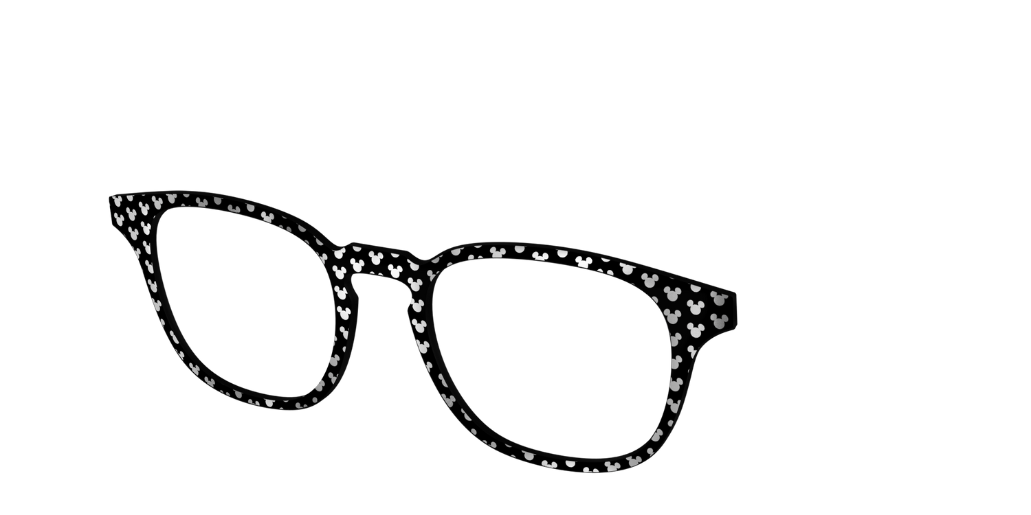 The Silver Foil Mickey - Angle Top Image - Pair Eyewear
