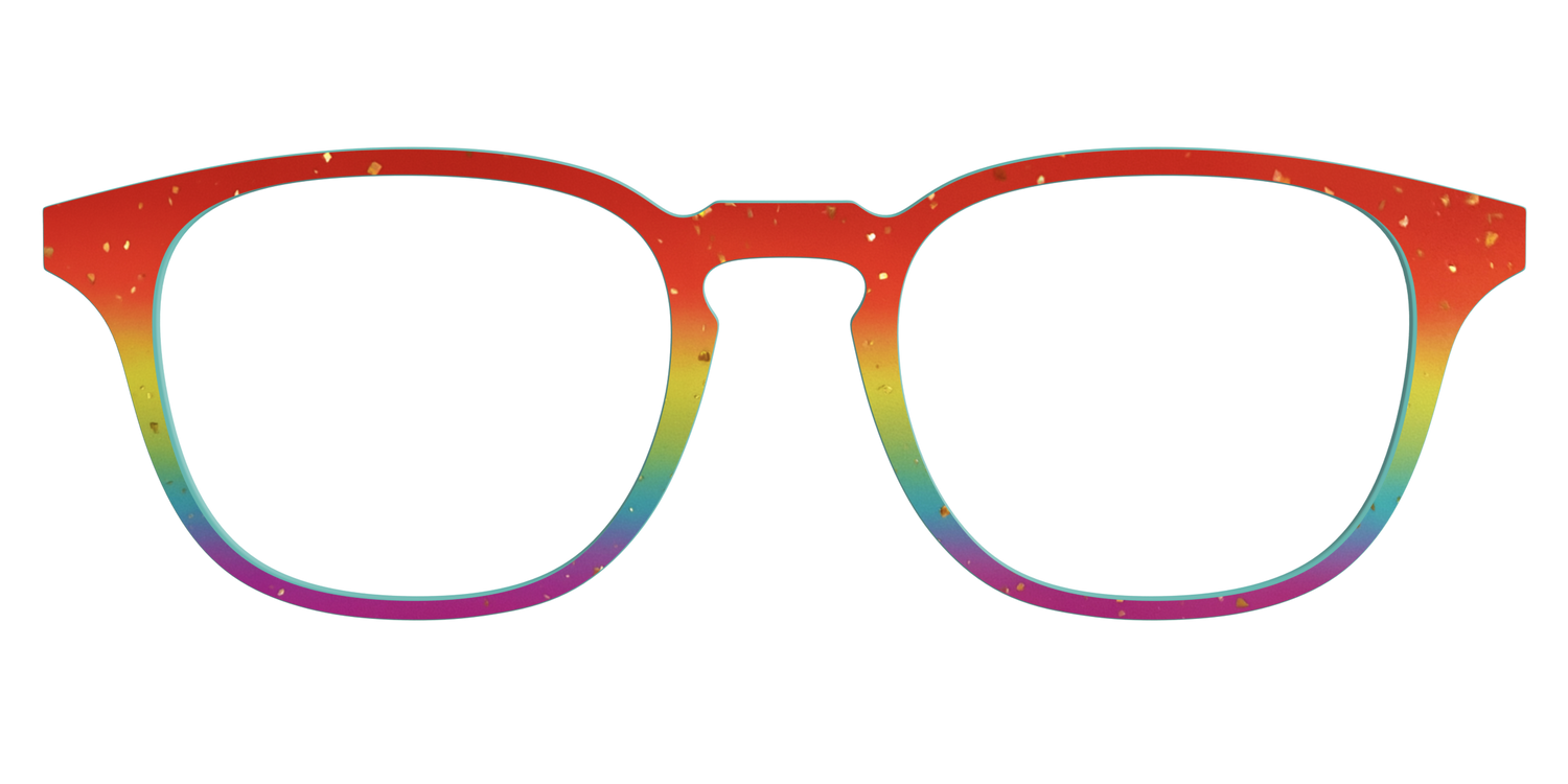 The Spectrum Gradient with Gold Flakes - Front Top Image - Pair Eyewear