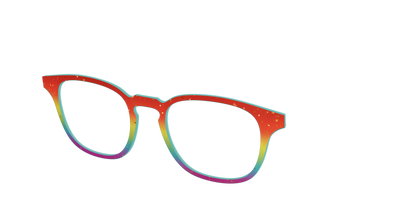 The Spectrum Gradient with Gold Flakes - Angle Top Thumbnail - Pair Eyewear