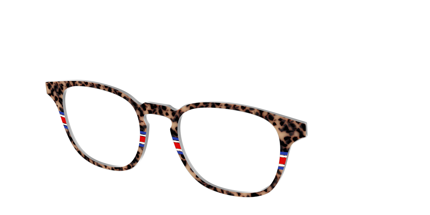 The Spirit Stripe Tortoise - Angle Top Image - Pair Eyewear