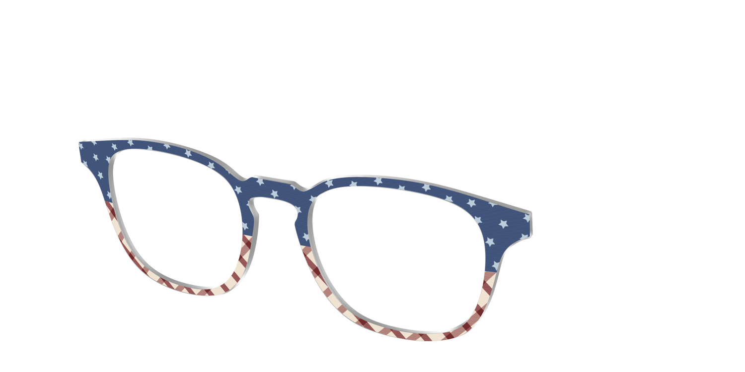 The Starry Gingham Split - Angle Top Image - Pair Eyewear