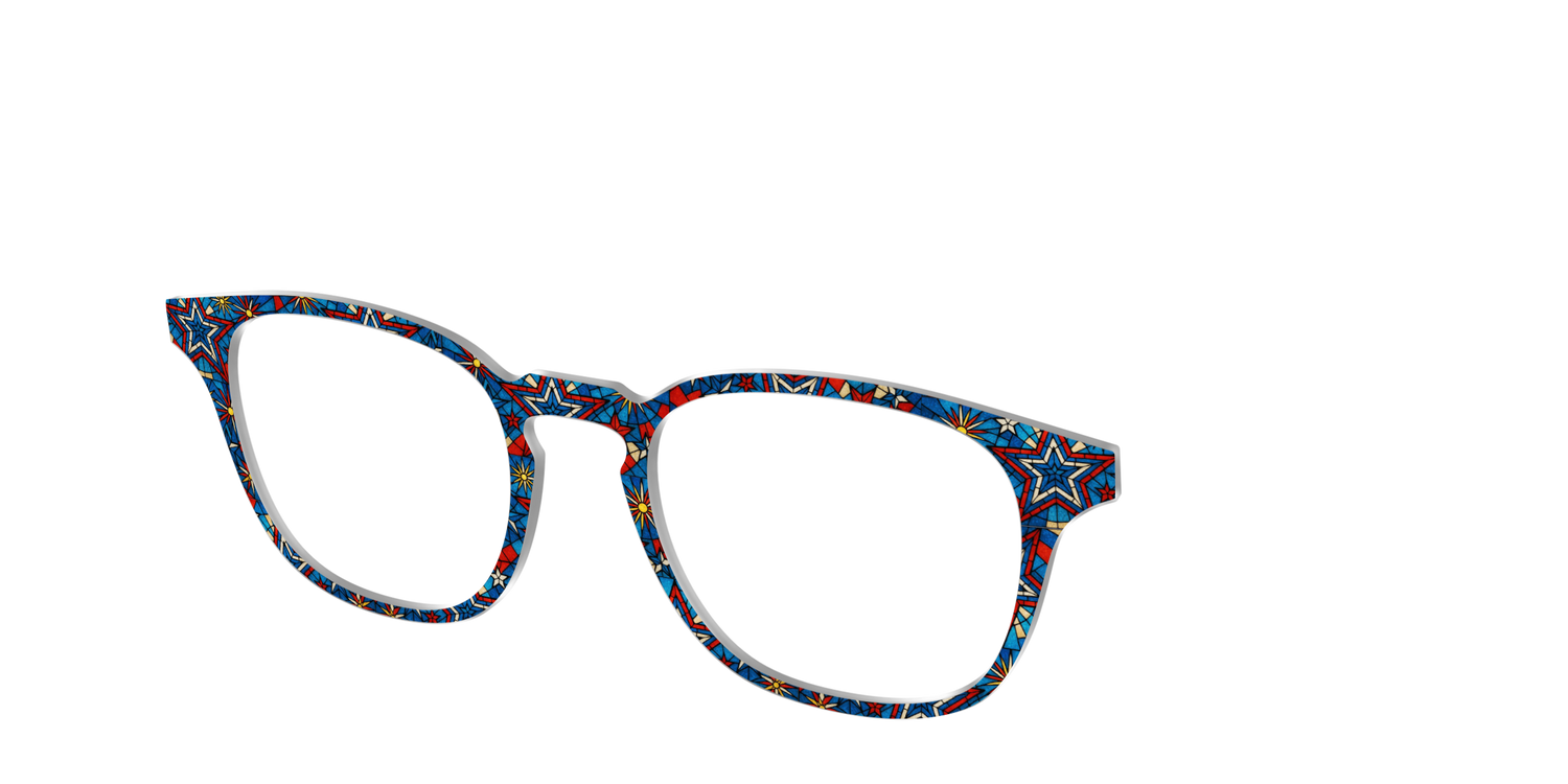 The Star-Spangled Stained Glass - Angle Top Image - Pair Eyewear