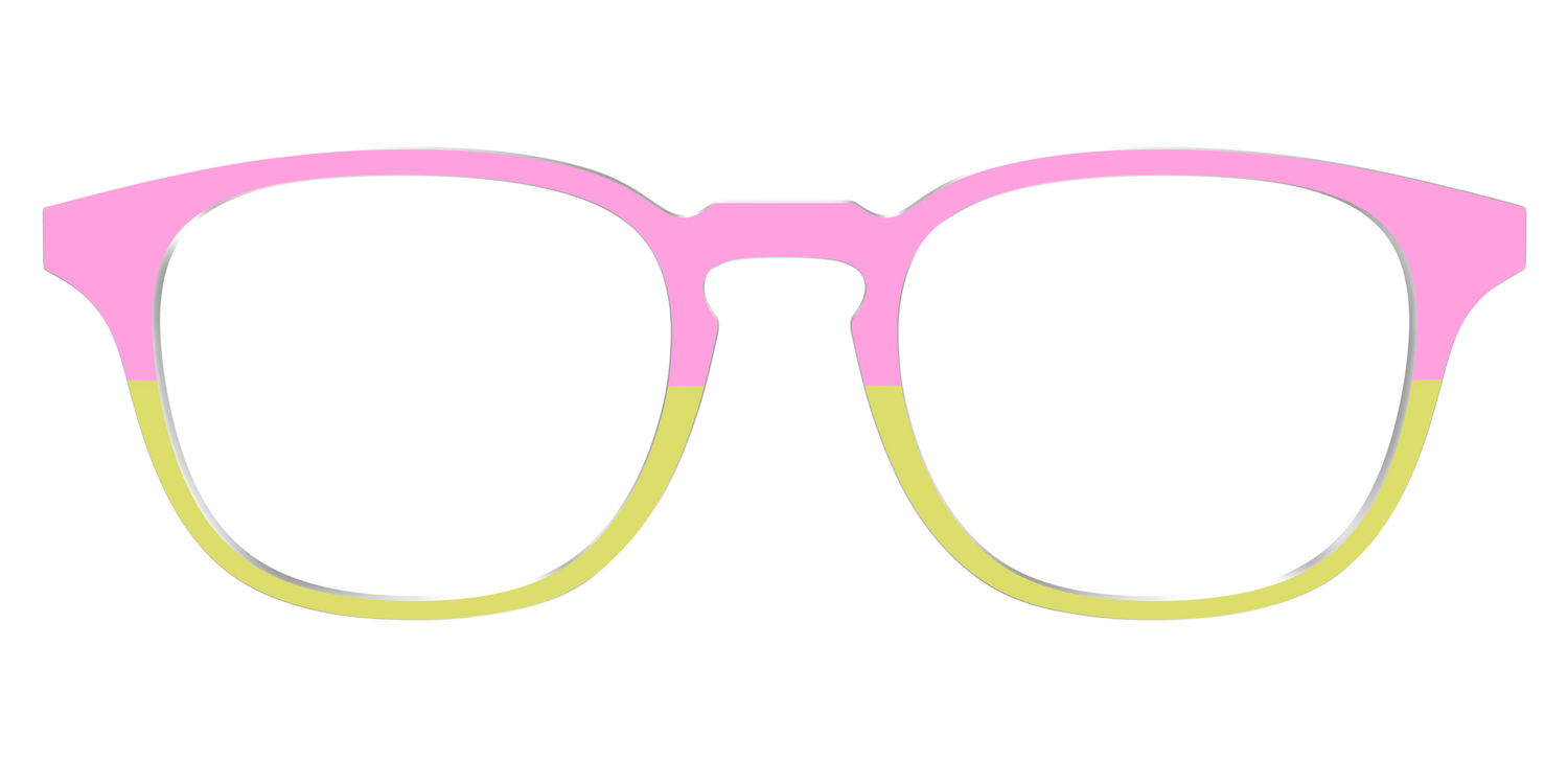 The Sweet Pea & Chartreuse Split - Front Top Image - Pair Eyewear