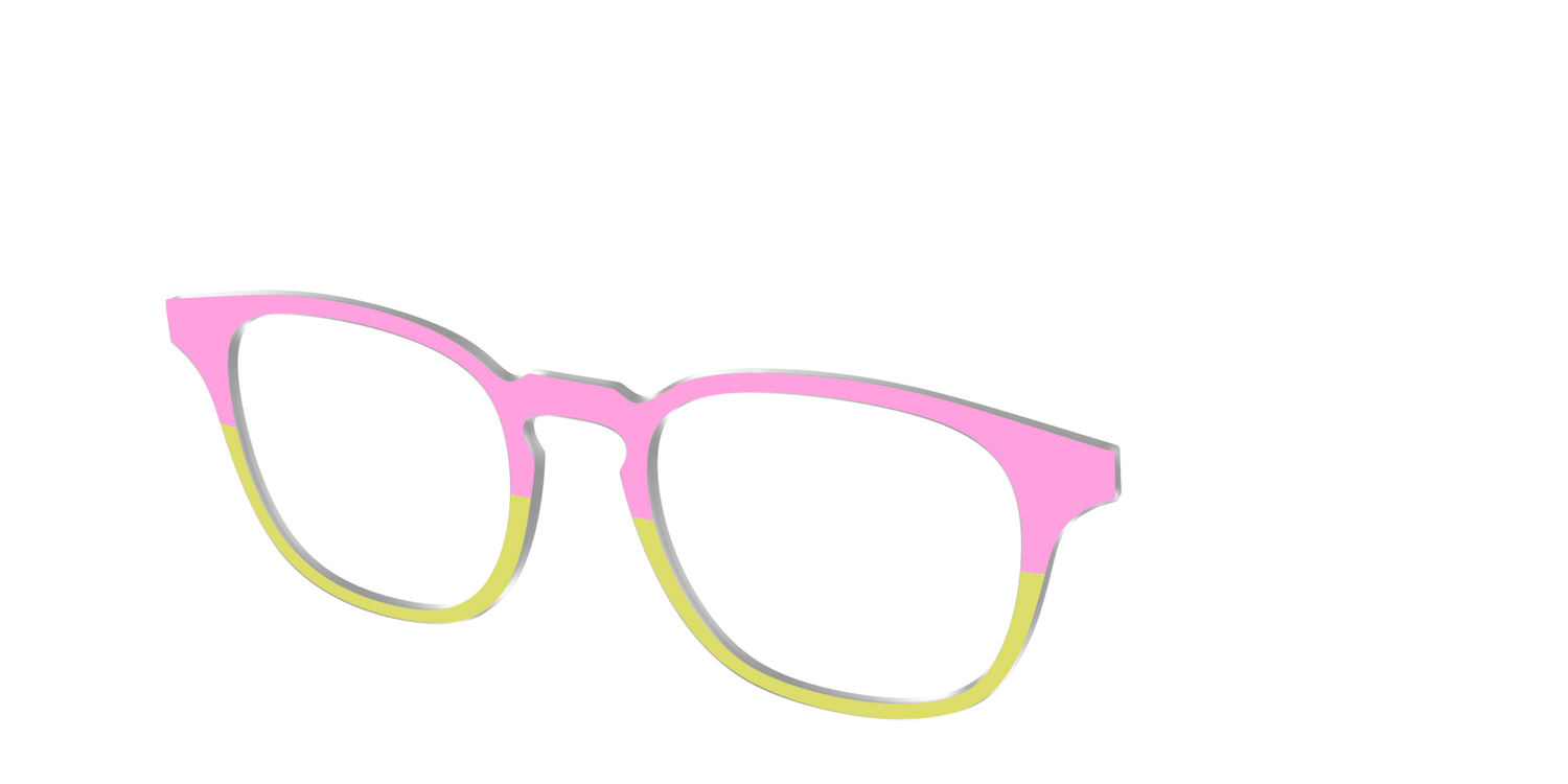 The Sweet Pea & Chartreuse Split - Angle Top Image - Pair Eyewear