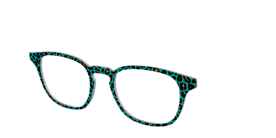 The Teal Leopard - Angle Top Thumbnail - Pair Eyewear