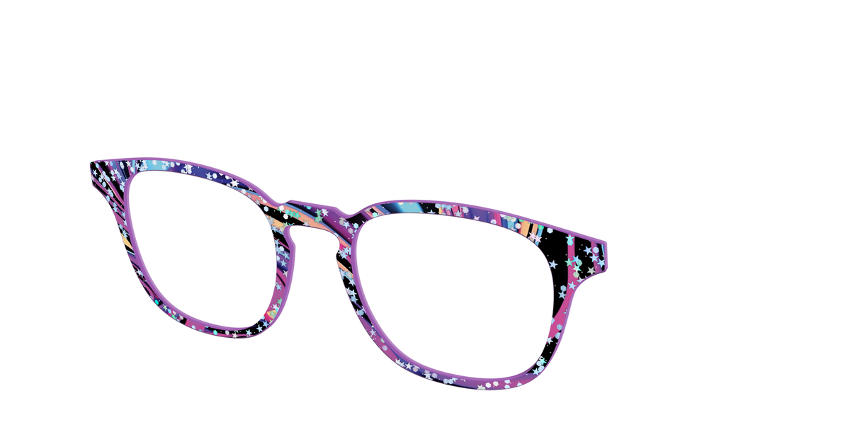 The Vaporwave Marble with Star Glitter - Angle Top Image - Pair Eyewear