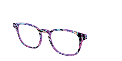 The Vaporwave Marble with Star Glitter - Angle Top Thumbnail - Pair Eyewear