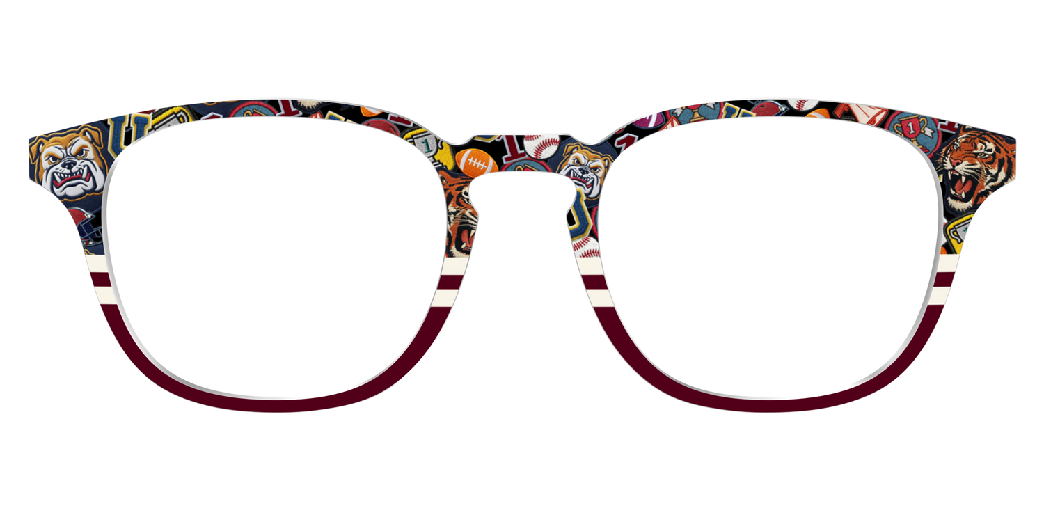 The Varsity Patches Split - Front Top Image - Pair Eyewear
