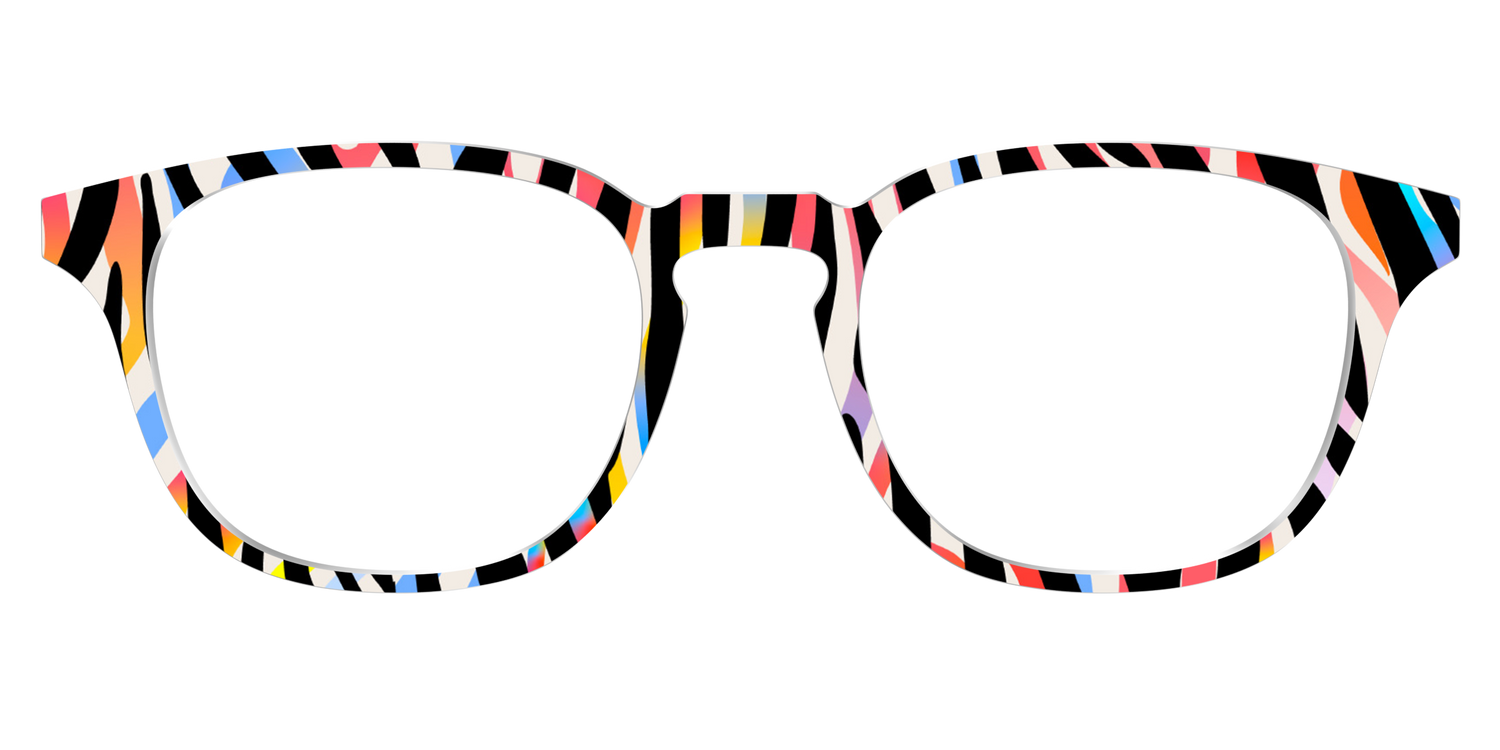 The Vivid Zebra Stripes - Front Top Image - Pair Eyewear