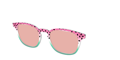 The Watermelon Crystal with Coral Pink Lens - Angle Top Thumbnail - Pair Eyewear