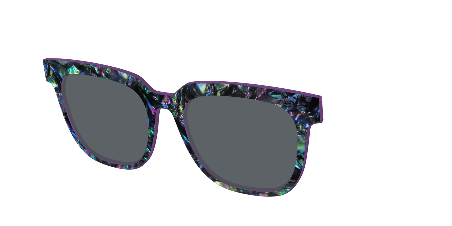 The Polarized Abalone Sun Top - Angle Top Image - Pair Eyewear