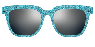 The Polarized Aquamarine Sparkle Sun Top - Front Top Thumbnail - Pair Eyewear