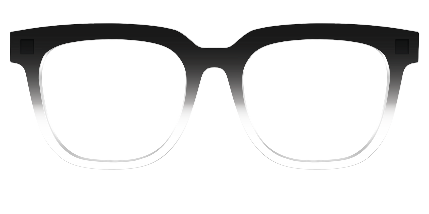 The Black Gradient Crystal - Front Top Image - Pair Eyewear