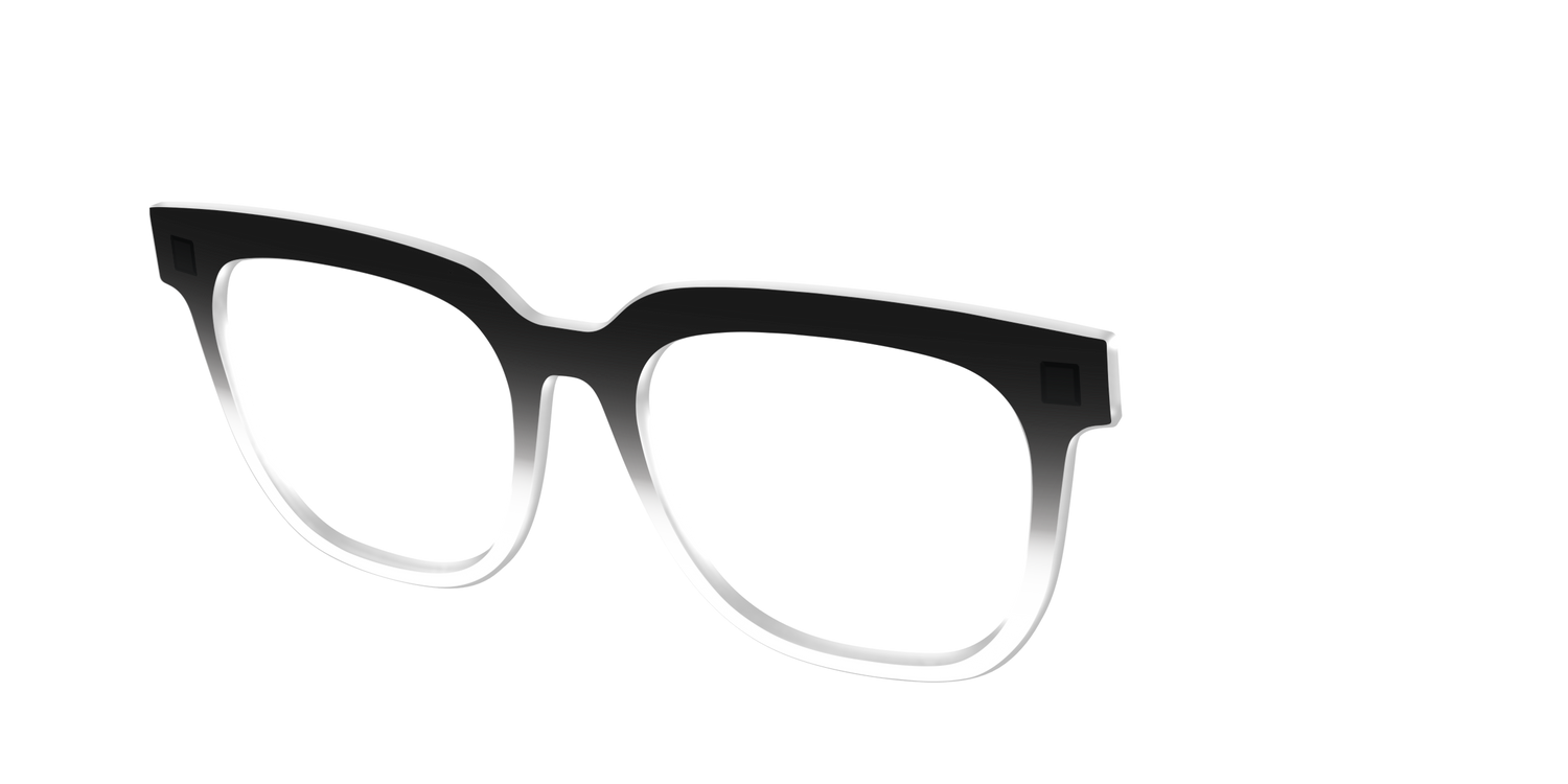 The Black Gradient Crystal - Angle Top Image - Pair Eyewear