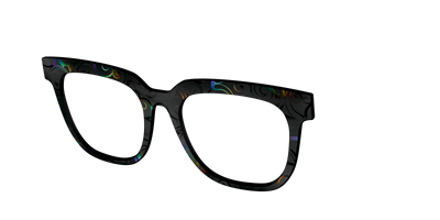 The Black Holographic Scrolls - Angle Top Thumbnail - Pair Eyewear