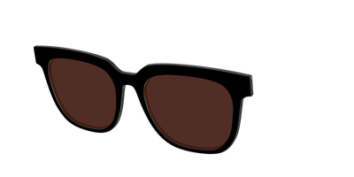 The Black with Brown Golf Lens - Angle Top Thumbnail - Pair Eyewear