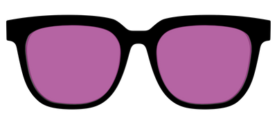 The Black with Violet Golf Lens - Front Top Thumbnail - Pair Eyewear