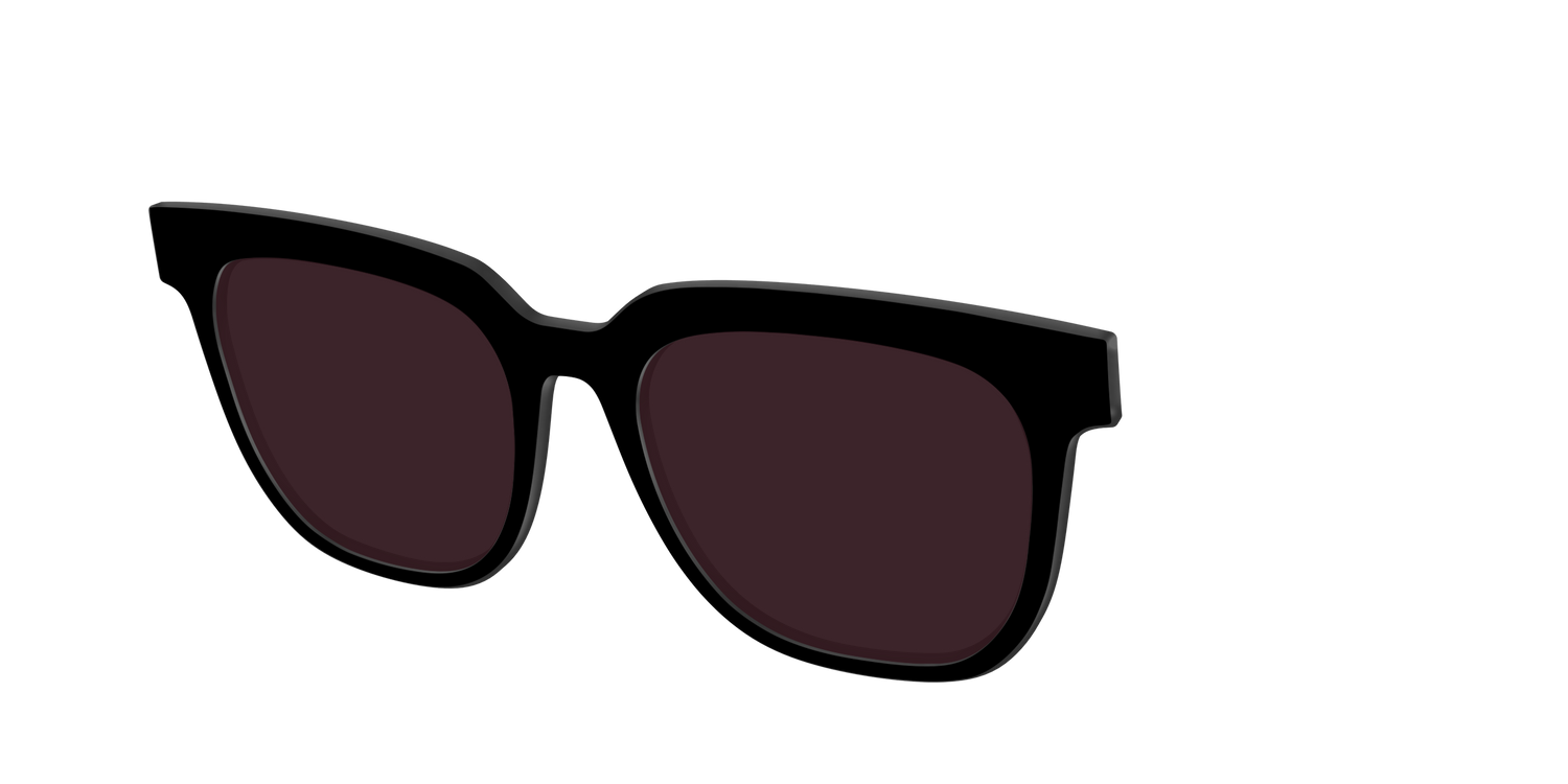 The Black with Water Lens - Angle Top Image - Pair Eyewear