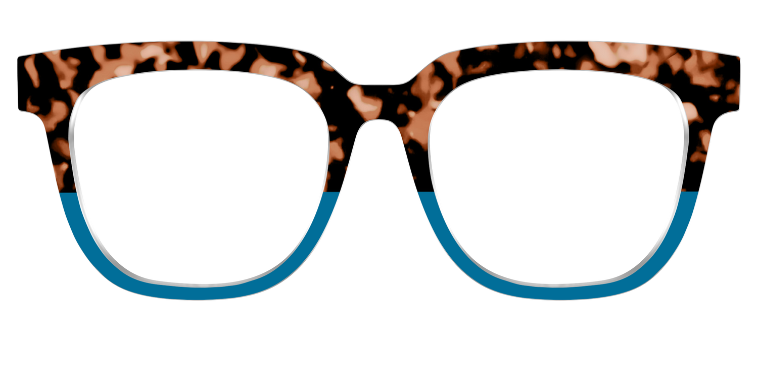The Bondi Blue Tortoise Split - Front Top Image - Pair Eyewear