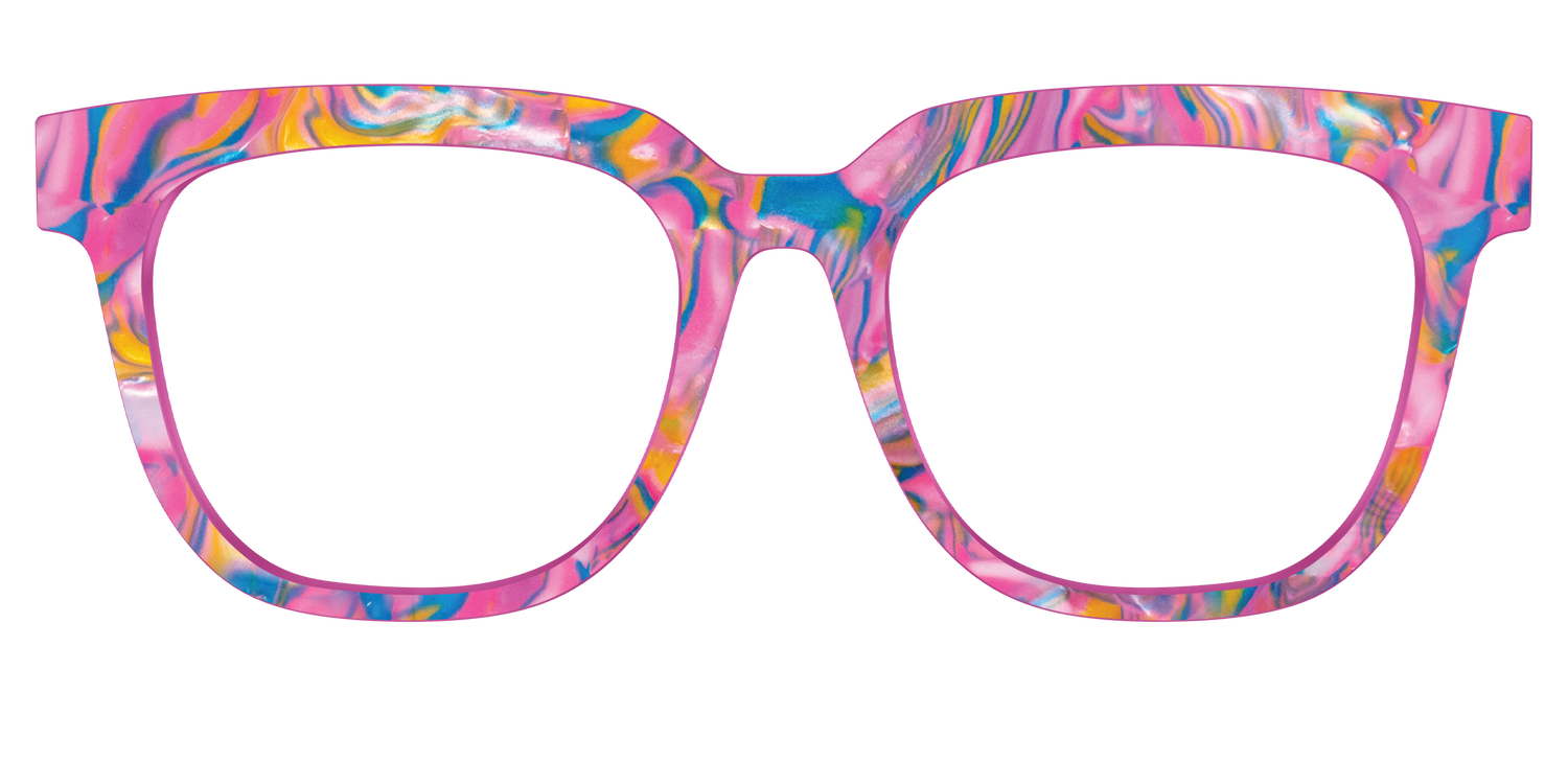 The Bubble Gum Pearl Marble - Front Top Image - Pair Eyewear