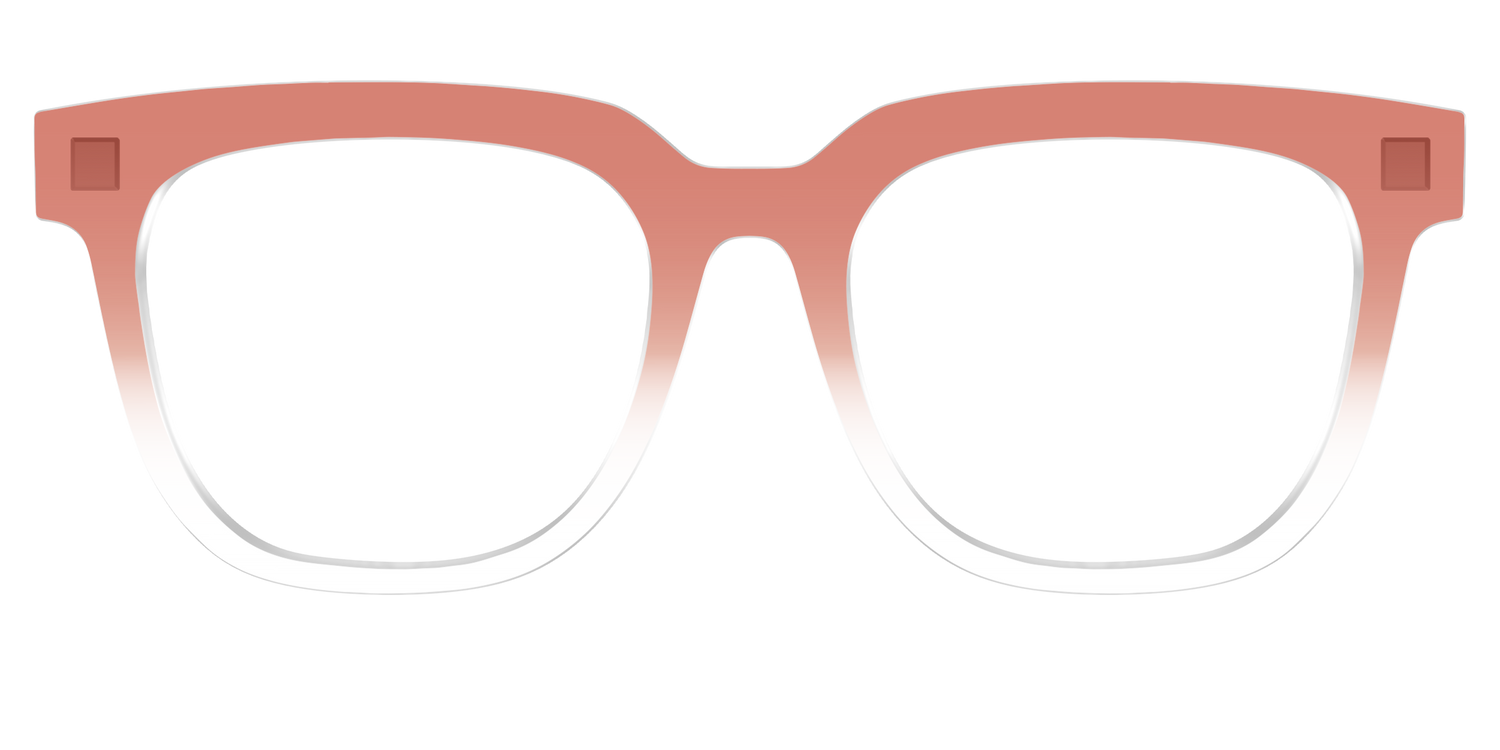 The Burnt Orange Gradient Crystal - Front Top Image - Pair Eyewear
