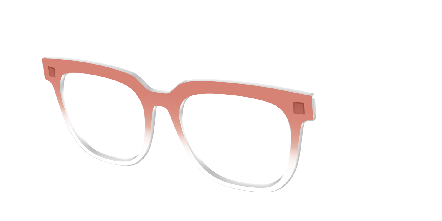 The Burnt Orange Gradient Crystal - Angle Top Image - Pair Eyewear