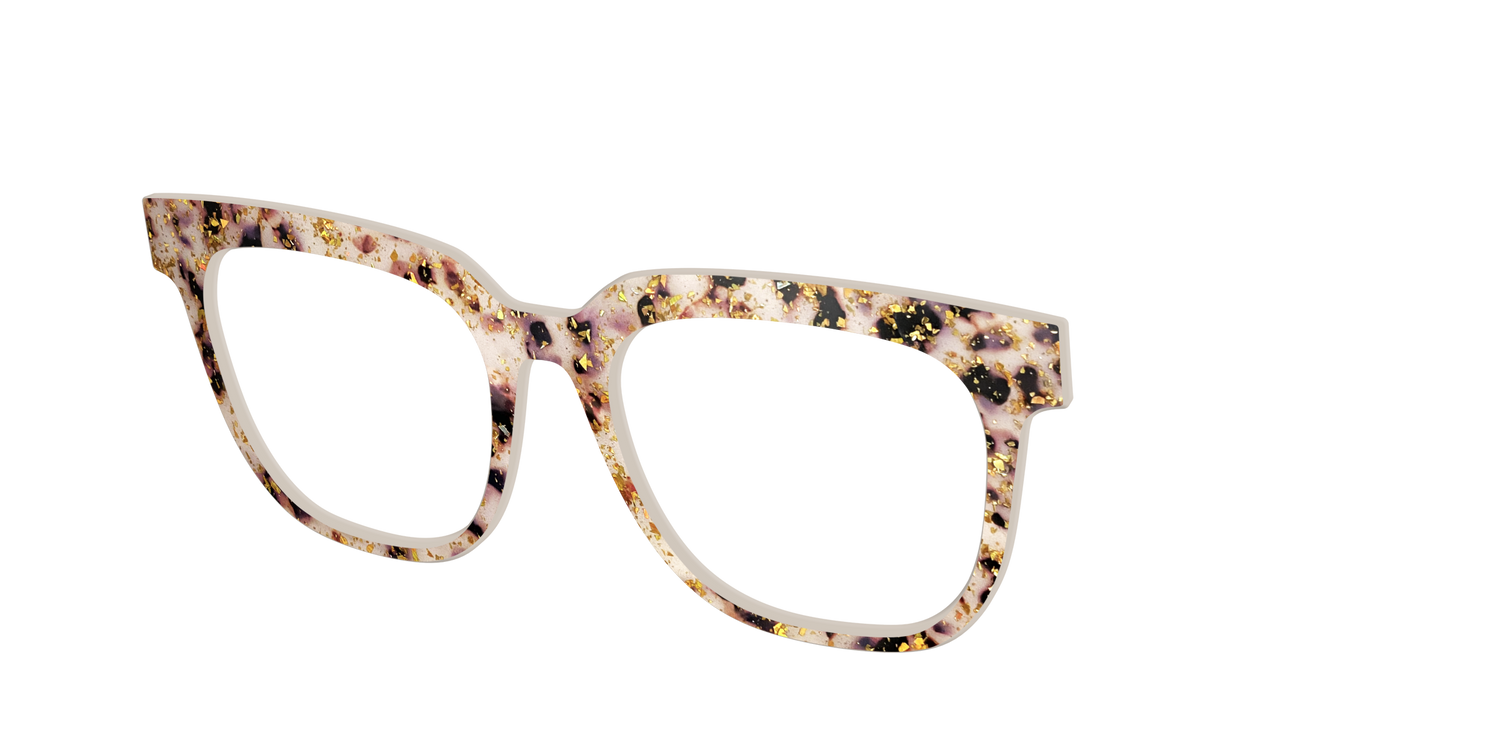 The Buttercream Tortoise with Gold Flakes - Angle Top Image - Pair Eyewear