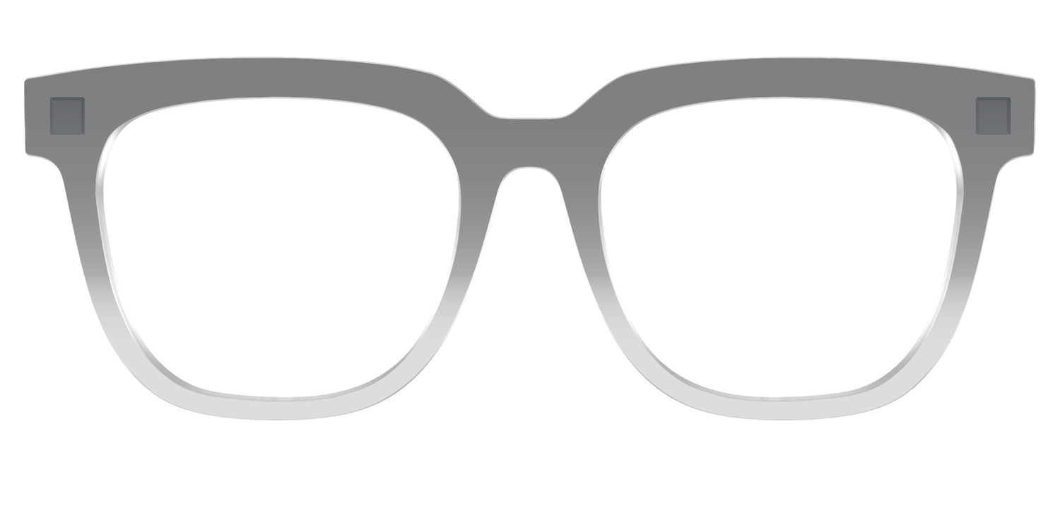 The Charcoal to Light Gray Gradient Crystal - Front Top Image - Pair Eyewear