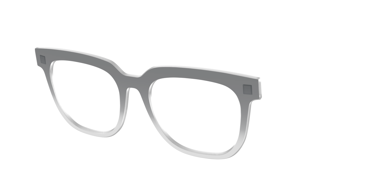 The Charcoal to Light Gray Gradient Crystal - Angle Top Image - Pair Eyewear