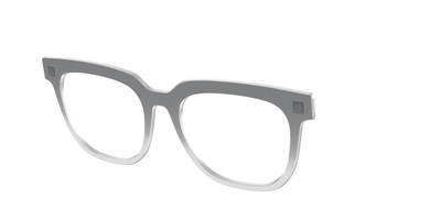 The Charcoal to Light Gray Gradient Crystal - Angle Top Thumbnail - Pair Eyewear