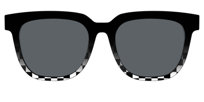 The Polarized Checkerboard Fade Sun Top - Front Top Thumbnail - Pair Eyewear