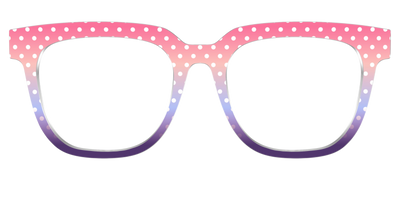 The Coral to Lilac Gradient Polka Dot - Front Top Thumbnail - Pair Eyewear