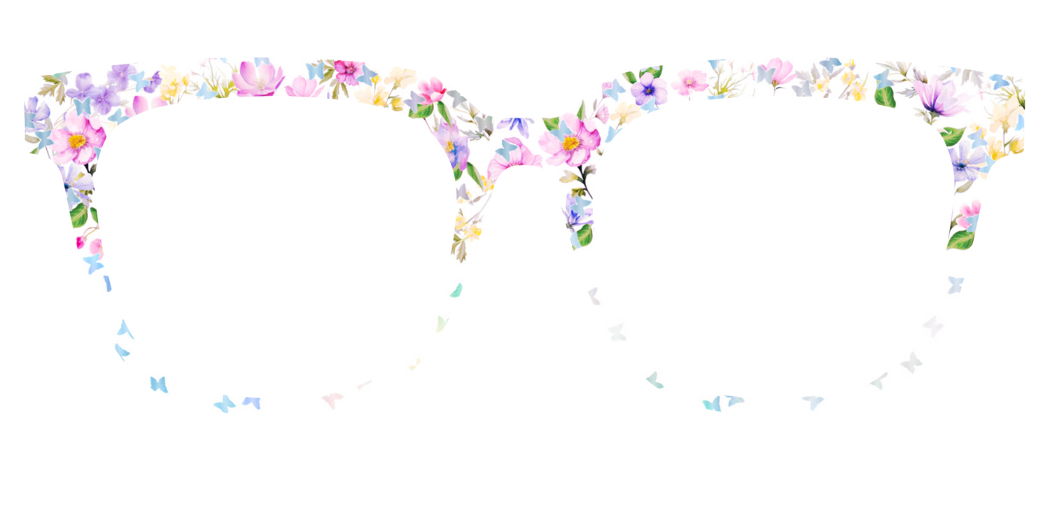 The Delicate Flower Crown with Butterfly Glitter - Front Top Image - Pair Eyewear