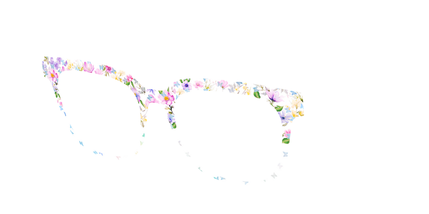 The Delicate Flower Crown with Butterfly Glitter - Angle Top Image - Pair Eyewear