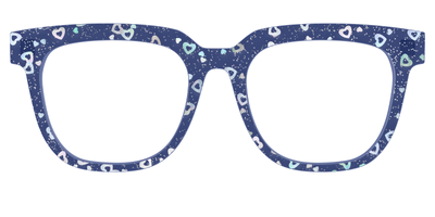 The Denim Heart Glitter Crystal - Front Top Thumbnail - Pair Eyewear