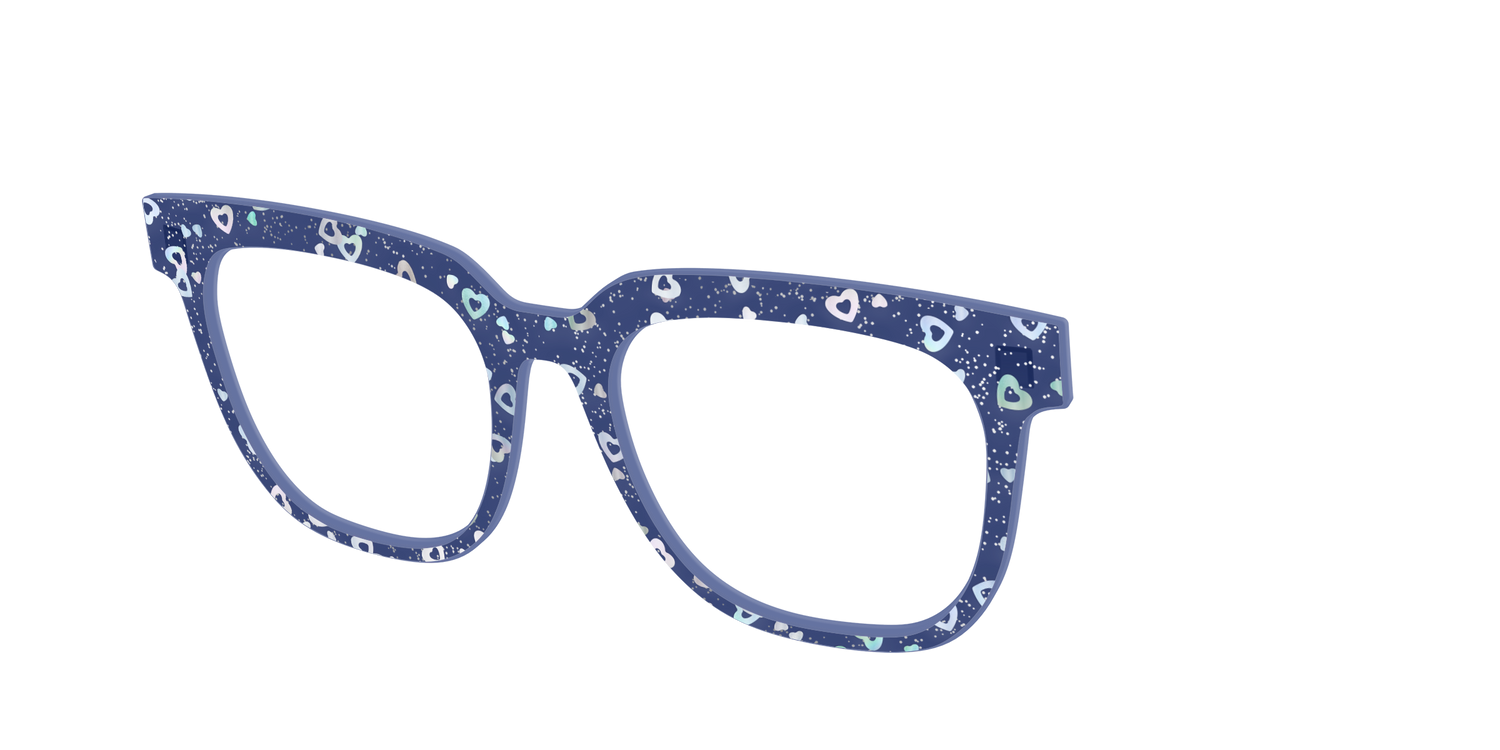 The Denim Heart Glitter Crystal - Angle Top Image - Pair Eyewear