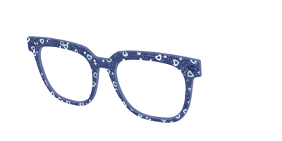 The Denim Heart Glitter Crystal - Angle Top Thumbnail - Pair Eyewear